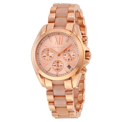 michael kors rose gold watch for ladies|two tone rose gold watch.